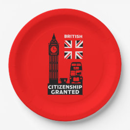 Plato De Papel Regalos de ciudadanía británica