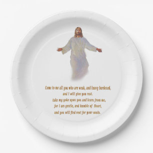 Plato De Papel regalos Mateo 11:28