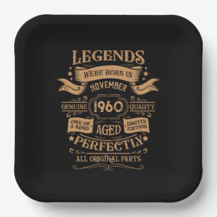 Plato De Papel Regalos personalizados de legendarios de 65 años