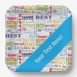 Plato De Papel Regalos únicos y especiales de la Fiesta del Cumpl