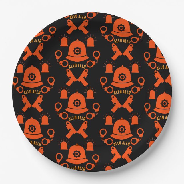 Plato De Papel Regalos Y Accesorios De La Policía Británica (Anverso)