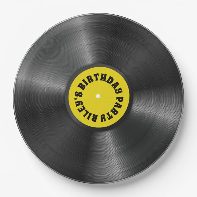 Plato De Papel Registro de álbum de vinilo personalizado   (Anverso)