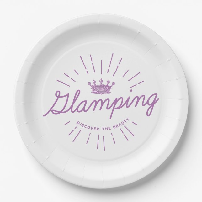 Plato De Papel Reina de Glamping (Anverso)