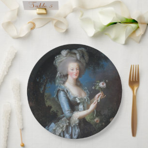 Plato De Papel Reina de la Vintage Marie Antoinette De Francia