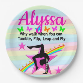 PLATO DE PAPEL REINA GIMNASTICA DE TUMBLING