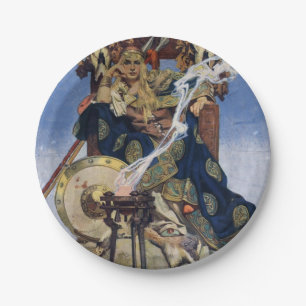Plato De Papel Reina Maeve Princesa Guerrera Arte Fantástico