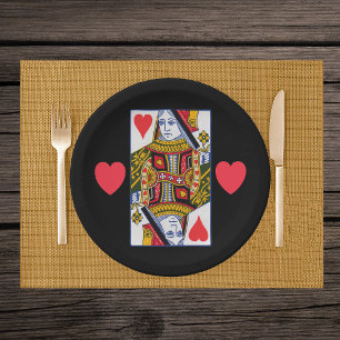 Plato De Papel Reina Ornata De Colores Vintage Con Corazón