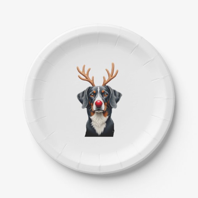 Plato De Papel Reindeer Great Dane Christmas Great Dane Dog Mom D (Anverso)