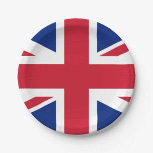 Plato De Papel Reino Unido (Bandera Británica) (Union Jack) (Rein