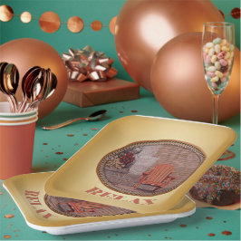 Plato De Papel Relájate - Placa de papel