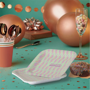 Plato De Papel Relámpago Bolt Birthday Party Plate