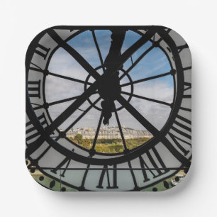 Plato De Papel Reloj gigante de vidrio en el Museo de Orsay - Par
