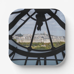 Plato De Papel Reloj gigante de vidrio en el Museo de Orsay - Par
