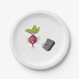 Plato De Papel Remolachas, ritmos, música, temática de dj