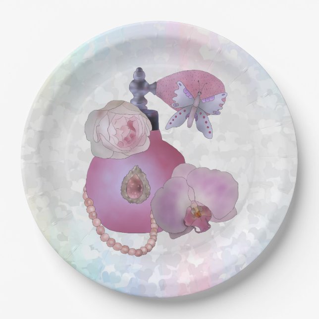 Plato De Papel Renglón de Parfüm de época   (Anverso)