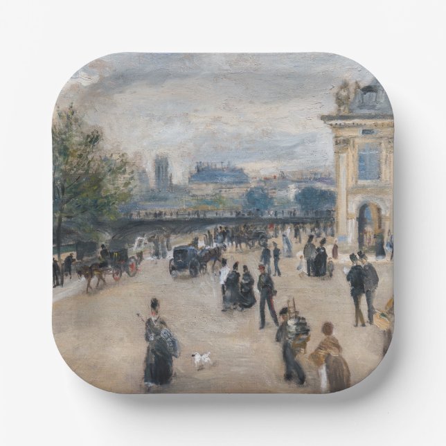 Plato De Papel Renoir - París, Institut au Quai Malaquais (Anverso)