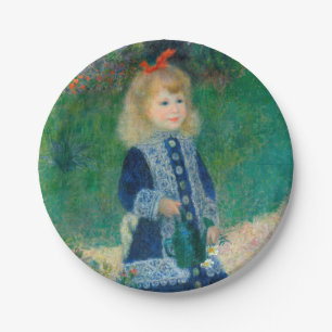 Plato De Papel Renoir "un chica con una regadera "