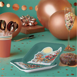 Plato De Papel Rentierschlitten mit Rudi -