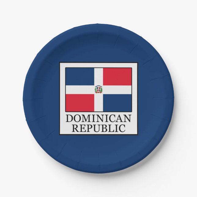Plato De Papel República Dominicana (Anverso)