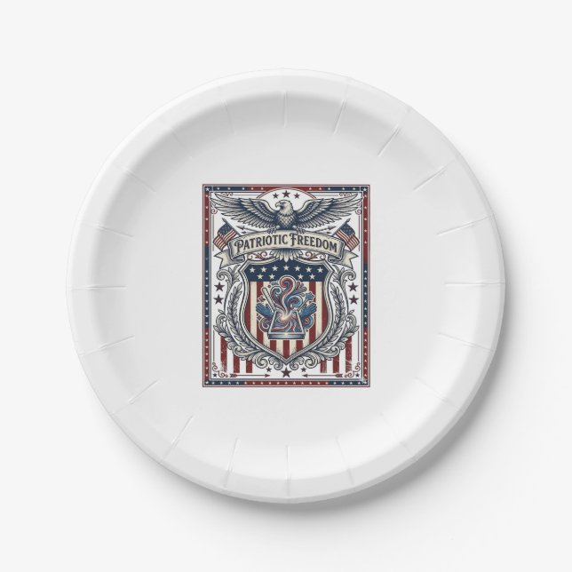 Plato De Papel Resina Patriótica (Anverso)