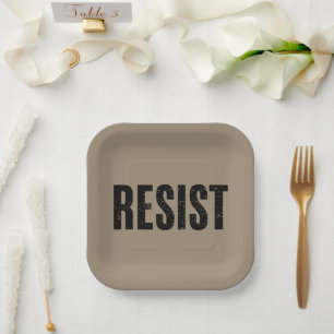 Plato De Papel Resistir a Trump Protesta Anti Trump Política Anti