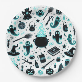 Plato De Papel Resplandores Fantasmales