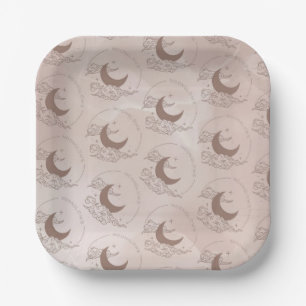 Plato De Papel Resplandores lunares