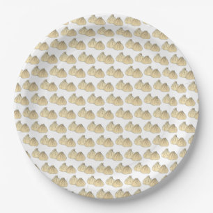 Plato De Papel Restaurante chino que compra comida Shumai Dumplin