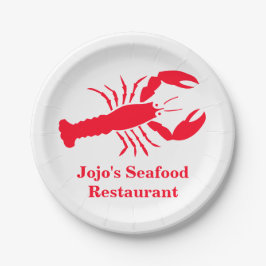 Plato De Papel Restaurante de marisco Lobster Red Jojo's (Nombre)