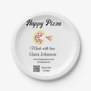 Plato De Papel restaurante de pizza cafetería pizzería escanear c