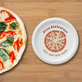 Plato De Papel Restaurante Pizza
