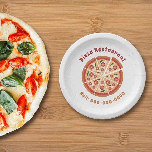 Plato De Papel Restaurante Pizza (Pizza Paper Plates)