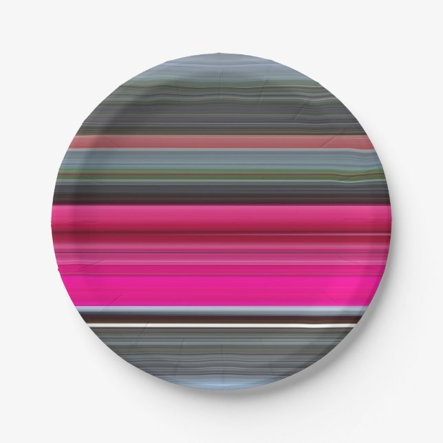 Plato De Papel Resumen #1: Cerise y gris (Anverso)