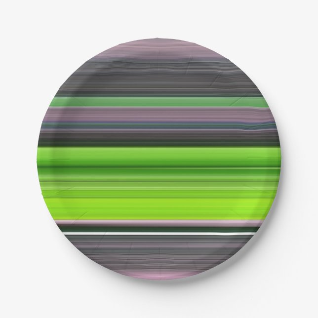 Plato De Papel Resumen #1: Lime y gris (Anverso)
