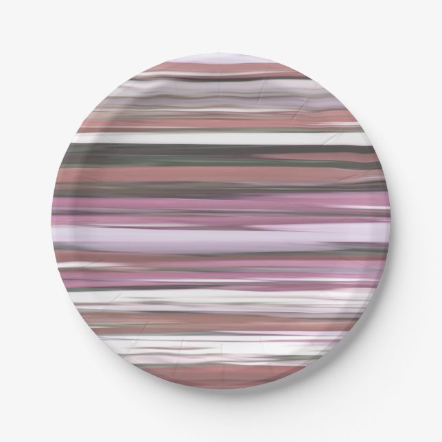 Plato De Papel Resumen #2: Desenfoque rosa (Anverso)