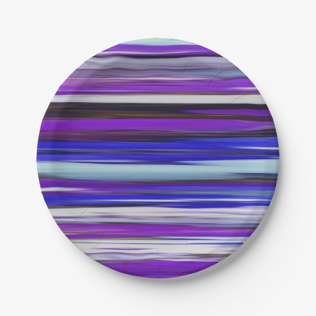 Plato De Papel Resumen #2: Desenfoque ultravioleta (Anverso)