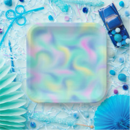 Plato De Papel Resumen Bonito borrosa Pastel Swirls Patrón Pape