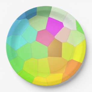 Plato De Papel Resumen colorido