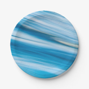 Plato De Papel Resumen de azul marino
