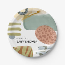 Resumen de color de agua Animal Paint Baby Shower