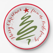 Resumen de la placa de papel de árbol de Navidad