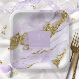 Plato De Papel Resumen de Lavanda de tinta lux (ID990)