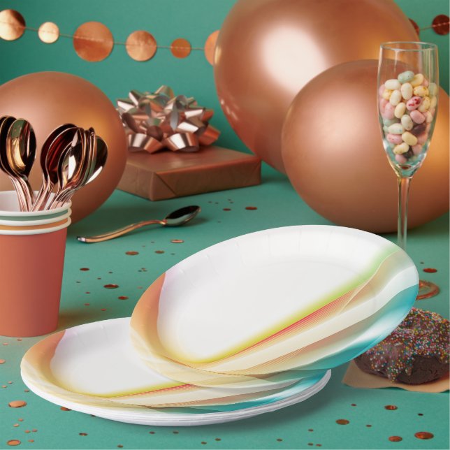 Plato De Papel Resumen de Swirl 2 (Multi)