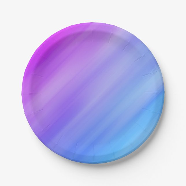 Plato De Papel Resumen del tono azul (Anverso)