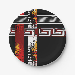 Plato De Papel Resumen, étnico, creativo