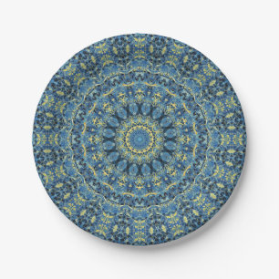 Plato De Papel Resumen Groovy Van Gogh Starry Night Mandala