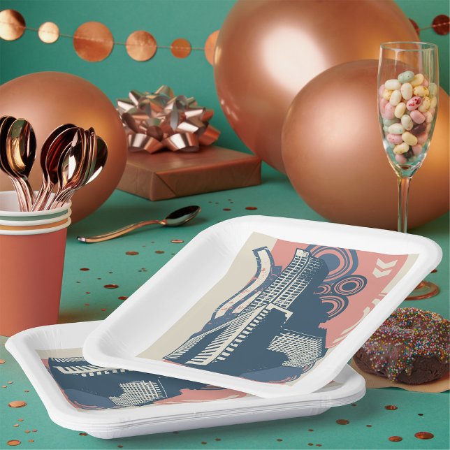 Plato De Papel Resumen moderno Antecedentes urbanos Entorno vibra (Subido por el creador)