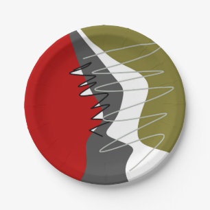 Plato De Papel Resumen, moderno, creativo, Cojín decorativo de la