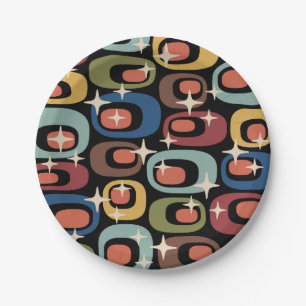 Plato De Papel Resumen moderno Retro Mid Century