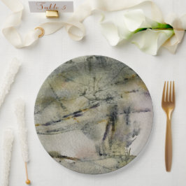 Plato De Papel Resumen Paisaje de colores otoñales 2